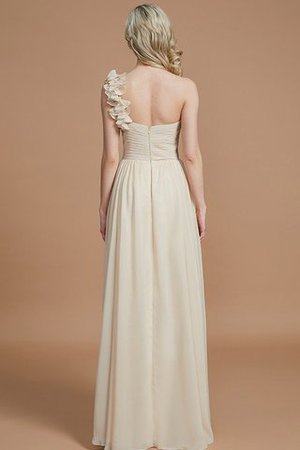 Ärmelloses Natürliche Taile A Linie Bodenlanges Brautjungfernkleid mit Einem Schulter - Bild 35