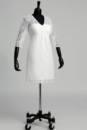 Gerüschtes klassisches durchsichtige Rücken schick bescheidenes Brautkleid mit Empire Taille - Bild 7