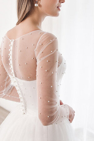 A-Line Wunderschönen Lange Ärmeln Attraktives Brautkleid mit Reißverschluss - Bild 4