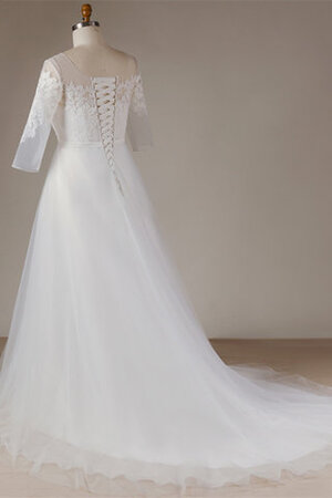 Ziemlich Formelles Romantisches Brautkleid aus Tüll mit Applike - Bild 2