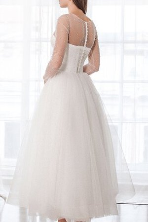 A-Line Wunderschönen Lange Ärmeln Attraktives Brautkleid mit Reißverschluss - Bild 2