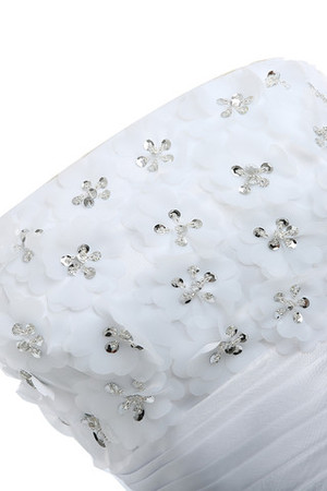 Robe de mariée eclaté avec perle en satin élastique versicolor fermeutre eclair - Photo 2
