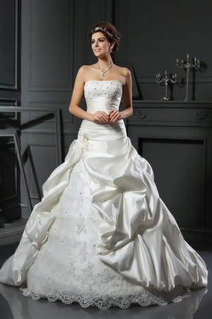 Duchesse-Linie Herz-Ausschnitt Anständiges Extravagantes Brautkleid mit Gericht Schleppe - Bild 1