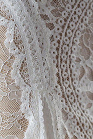 Glamourös Normale Taille Bodenlanges Brautkleid mit Reißverschluss mit Offenen Rücken - Bild 6