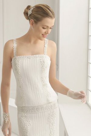 Tiefe Taile attraktives langes informelles Brautkleid mit Applike mit Sweep zug - Bild 2