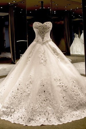 Wunderbar Stilvolles Prächtiges Schwingendes Brautkleid mit Juwel Mieder - Bild 1