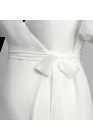 Chiffon kurze Ärmeln romantisches stilvolles glamouröses Brautkleid mit Rüschen - Bild 7