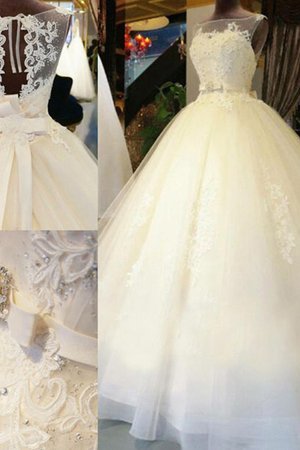 Halle Gute Qualität Prächtiges Bodenlanges Brautkleid mit Natürlicher Taille - Bild 3