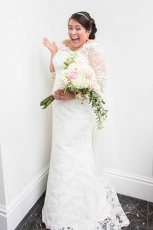 Plissiertes schlichtes Elegantes schick Brautkleid mit Applike mit Reißverschluss - Bild 2