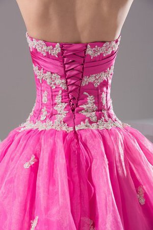 Duchesse-Linie Herz-Ausschnitt gerüschtes Quinceanera Kleid mit Applike mit Plissierungen - Bild 8