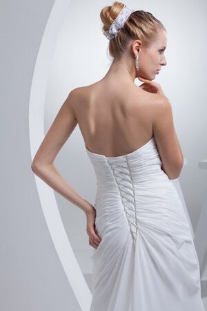 Chiffon a linie Herz-Ausschnitt langes glamouröses Brautkleid mit Plissierungen - Bild 7