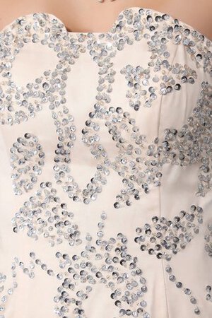 Plissiertes Tüll Meerjungfrau Stil Abendkleid mit Perlen mit gekerbten Ausschnitt - Bild 5