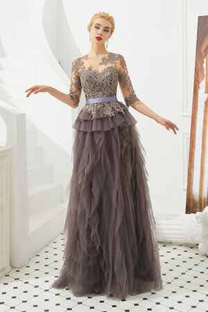 Ewiges Exquisit Tüll Ballkleid mit Juwel Ausschnitt mit Schleife - Bild 3