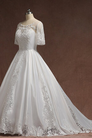 Satin Bezaubernd Schick Brautkleid aus Tüll mit Perlen - Bild 2