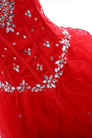 Chiffon Herz-Ausschnitt stilvolles schönes extravagantes Brautkleid mit Kristall - Bild 5