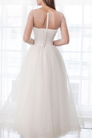 A-Line Wunderschönen Lange Ärmeln Attraktives Brautkleid mit Reißverschluss - Bild 3