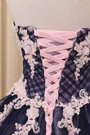 Paillettenbesetztes Tüll Paillette bodenlanges Quinceanera Kleid mit Applike mit Bordüre - Bild 4