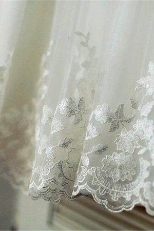 Kurze Ärmeln Reißverschluss Schaufel-Ausschnitt Blumenmädchenkleid mit Bordüre mit Blume - Bild 4