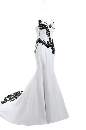 Gericht Schleppe Taft ewiges swing einfaches Brautkleid mit Bordüre - Bild 4