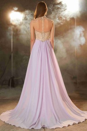 Prinzessin A Linie Hoher Kragen Anständiges Abendkleid ohne Ärmeln - Bild 2
