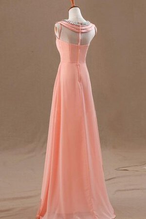 Prinzessin A-Linie Perlenbesetztes Ärmelloses bodenlanges Abendkleid mit Empire Taille - Bild 2