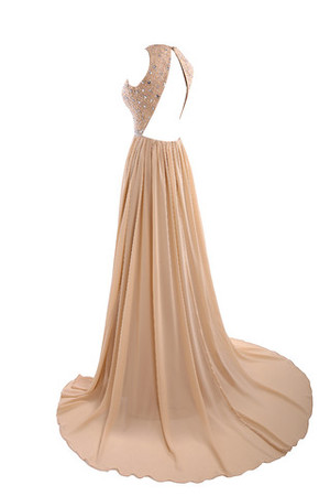 Kunstseide Chiffon formelles Netzstoff schwingendes romantisches Abendkleid - Bild 8