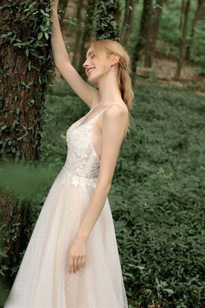 Reißverschluss Modisch Romantisches Brautkleid mit Bordüre mit Kreuz - Bild 6