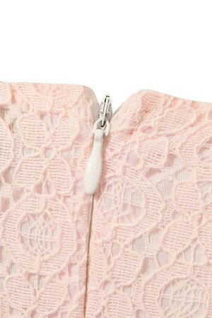 Reißverschluss a linie knielanges Blumenmädchenkleid mit Gürtel mit Bordüre - Bild 4