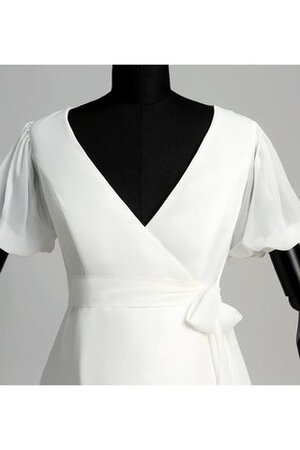 Chiffon kurze Ärmeln romantisches stilvolles glamouröses Brautkleid mit Rüschen - Bild 6