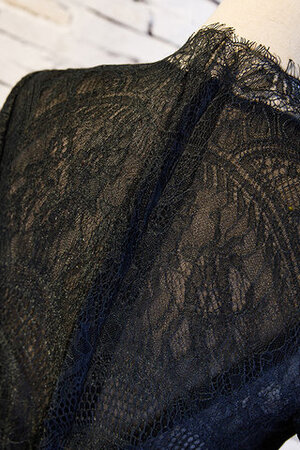 V-Ausschnitt Exquisit A-Line Formelles Abendkleid aus Dehnbarer Satin - Bild 4