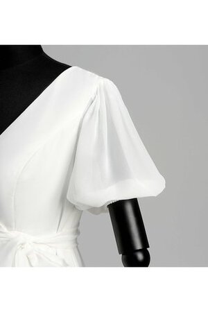 Chiffon kurze Ärmeln romantisches stilvolles glamouröses Brautkleid mit Rüschen - Bild 8