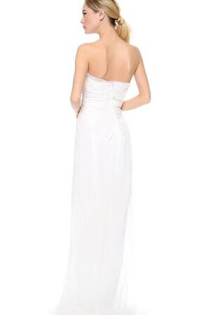 Strand Reißverschluss trägerlos plissiertes Brautkleid mit Empire Tailler mit vorne Schlitz - Bild 2