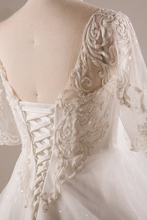 Prinzessin Süss Anständiges Brautkleid aus Spitze mit Kapelle Schleppe - Bild 4