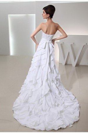 A-Line Taft Prinzessin Anständiges Brautkleid ohne Ärmeln - Bild 2
