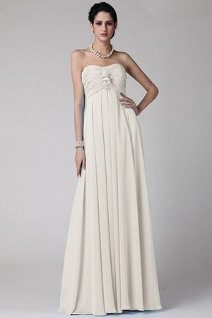 Ärmellos Empire Taille Anständiges Brautjungfernkleid mit Rüschen mit Reißverschluss - Bild 18