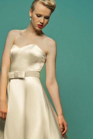 Halle Garten V-Ausschnitt bodenlanges luxus Brautkleid aus Satin - Bild 3