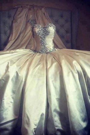 Exquisit Extravagantes Modern Brautkleid aus Taft ohne Ärmeln - Bild 5