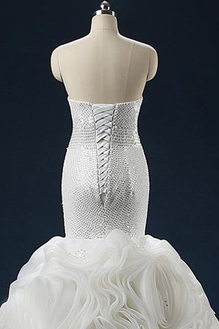 Normale Taille Meerjungfrau Ärmellos Paillettenbesetztes Brautkleid aus Paillette - Bild 2