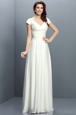 Prinzessin Chiffon Empire Taille Brautjungfernkleid mit Plissierungen mit Drapierung - Bild 16