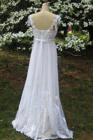 Spitze V-Ausschnitt Brautkleid mit Schmetterlingsknoten mit Schleife - Bild 3