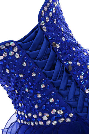 Dom breiter Träger glamouröses stilvolles luxus Ballkleid mit Juwel Mieder - Bild 8