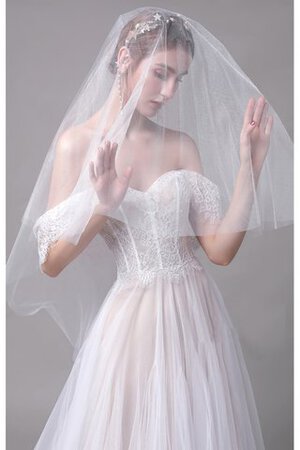 Süss Tüll Dom Zeitloses Brautkleid mit Natürlicher Taille - Bild 5