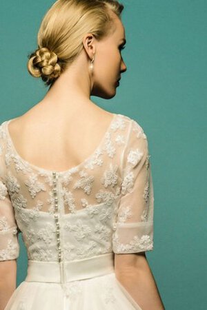 Reißverschluss ewiges konservatives einfaches legeres Brautkleid mit Applikation - Bild 2