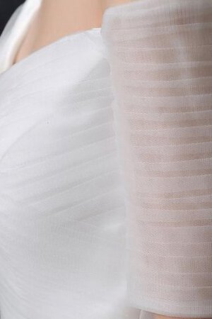 Gerüschtes klassisches halbe Ärmeln romantisches langes Brautkleid mit Rücken Schnürung - Bild 3