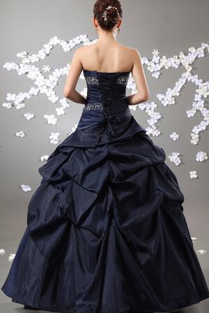 Pick up trägerlos Taft Perlenbesetztes Quinceanera Kleid mit Rüschen - Bild 2