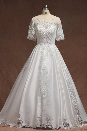 Satin Bezaubernd Schick Brautkleid aus Tüll mit Perlen - Bild 1