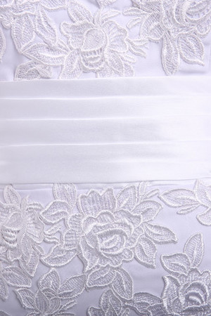 Outdoor natürliche Taile romantisches legeres Brautkleid mit Falte Mieder mit Rosette - Bild 3