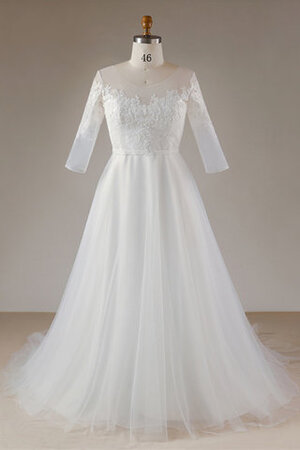 Ziemlich Formelles Romantisches Brautkleid aus Tüll mit Applike - Bild 1