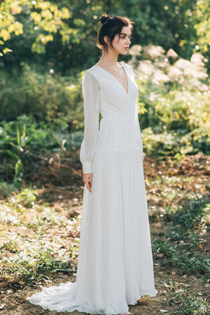 Wunderschönen Garten Schlichtes Anständiges Brautkleid mit Natürlicher Taille - Bild 2
