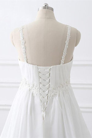 Robe de mariée de traîne courte attrayant cordon avec perles romantique - Photo 4